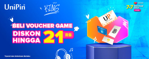 Voucher Game di 7.7 Mid Year Sale Lazada diskon hingga Rp 21.000!